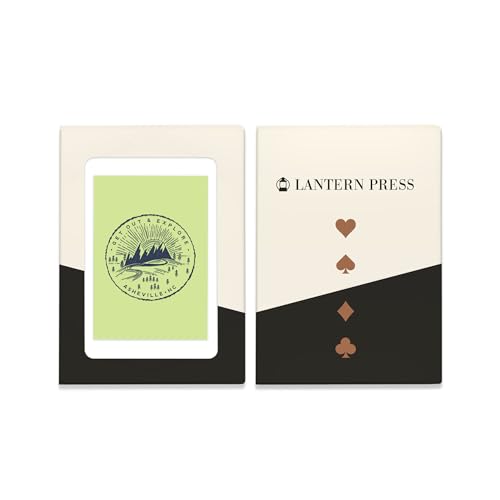Lantern Press Asheville, North Carolina, baraja de 52 cartas poker miniatura 4