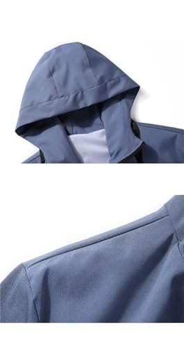 YTR6TW Men's Spring And Autumn Coat Men's Patchwork Casual Jacket Men's Long Sleeved Hooded Zipper Coat3