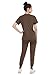Eadflie Medical Scrubs Set for Women - Classic V-Neck Top & Jogger Pants with Stretch Nursing Uniform Scrub Suit
