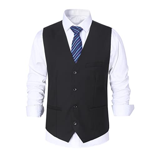 Gilet homme costume slim fit Allthemen col v pour affaires