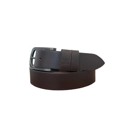 Dark Brown Genuine Leather Belt, 40 mm, Gun Metal Buckle, Handcrafted
