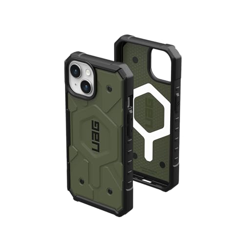 Coque iPhone 15 MagSafe robuste UAG Pathfinder Olive Drab antichoc militaire