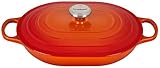 Le Creuset Enameled Cast Iron Signature Oval Casserole, 3.75 qt., Flame