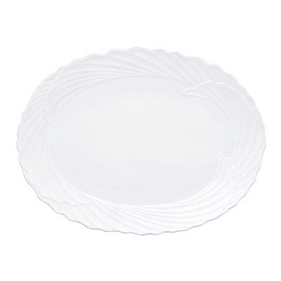 Plateau ovale plissé Lenox Marchesa de 40,6 cm pour service de table