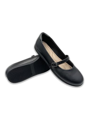 Image of BEST TRENDY Women's Comfort Pointed Toe Skimmer Ballet Flats Shoes Women's Oxfords Mary Jane T-Strap Oxford Shoes