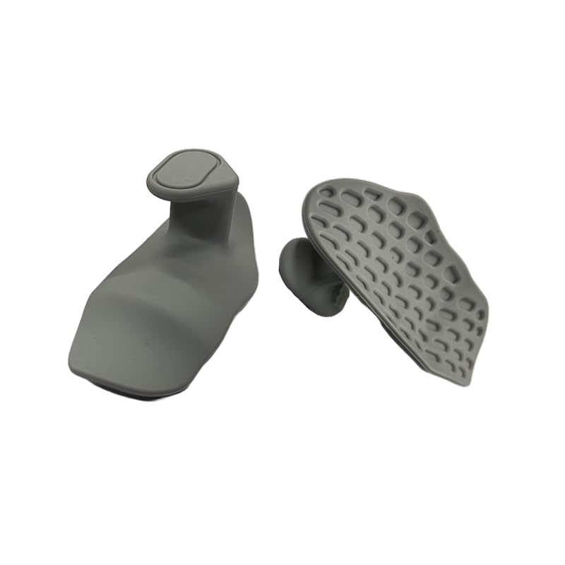 1 Pair (Gray Color) Weight Lifting Gloves for Men Women: Rubber Fingerless Anti-Slip Workout Grips for Gym Training and Exercise