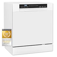 Exquisit Mini-Geschirrspüler, Tischspülmaschine, 55 cm breit, spülmaschine klein, ECO-Modus, GSP5508-030D weiss