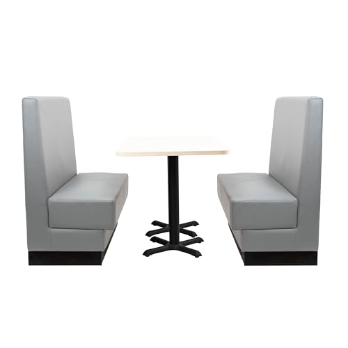 Image of FDP Pro Series Single-Sided Restaurant Booth - Dark Gray, 15425-DG