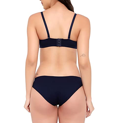Image of Brachy Women Elegant Lace Push Up Bra Panty Set Bridal Set Underwired Lingerie Set for Women Solid Padded Set Honeymoon Bikini Set