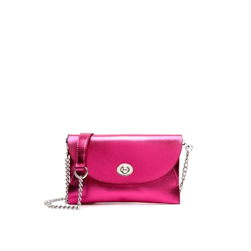MISAKO Lijia-1 bolso bandolera mini de fiesta metalizado Mujer - Lijia-1 Fucsia 13 X 20 X 2 cm