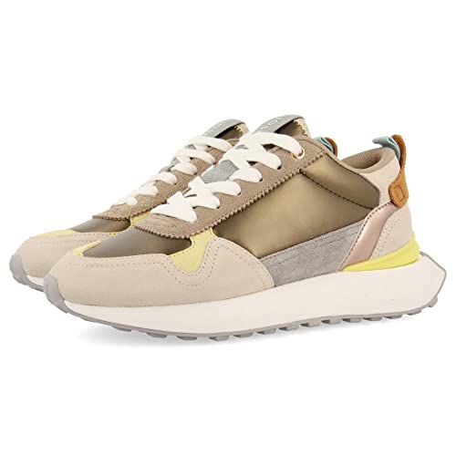 Progettato in Spagna Sneakers retro dorate con dettagli da donna selkirk