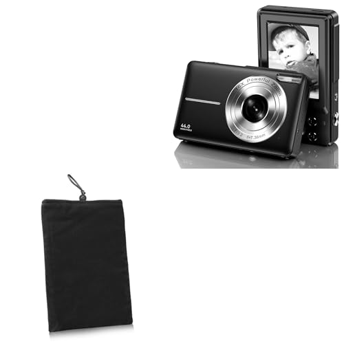 BoxWave Case Compatible with IWEUKJLO DC403 (2.4 in) - Velvet Pouch, Soft Velour Fabric Bag Sleeve with Drawstring - Jet Black