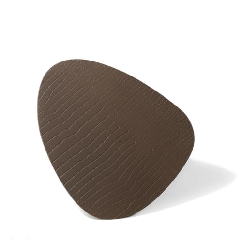 Image of Premium Recycled Leather Mouse Pad for PC | Large Size 25x22cm Mousepad for Laptop Wireless | Handcrafted | Anti-Slip, Anti-Skid, Waterproof | Croco Finish for Home, Office, Gaming, Taupe