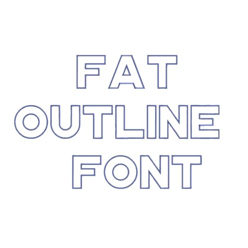 Threadart Fat Outline BX Font Machine Embroidery Design Bundle