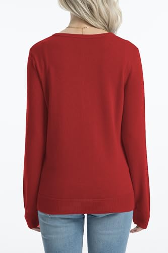 Image of QUALFORT Women's 100% Cotton Lightweight Cardigans Long Sleeve Knitted Button Down Sweater
