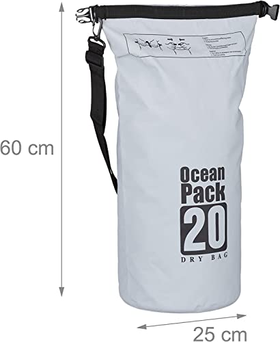 Image of Waterproof Dry Bag with Phone Case, 2L /3L /5L /10L /15L /20L /30L, Floating and Lightweight Bags for Kayaking Rafting Boating River Trekking-Multi Color (20 Liter)