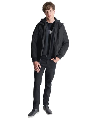 DKNY Men's Water Resistant Hooded Durable Casual Jacket