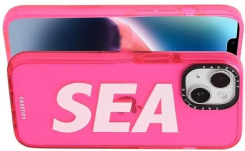 Image of for iPhone 15 Plus SEA Case Transparent, Grip Case Silicon Slim Fit Shock-Absorbing TPU Bumper & Anti-Yellowing Clear Protective Back Cover for iPhone 15 Plus (Pink,01)