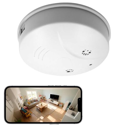 Tauboly Smoke Detector Camera 1080P HD, WiFi Wireless Camera with Motion Detection & Night Vision, Indoor Cam for Home Security, Baby, Pet