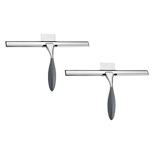AmazerBath 2 Pack Shower Squeegee for Bathroom 10 Inches-Grey