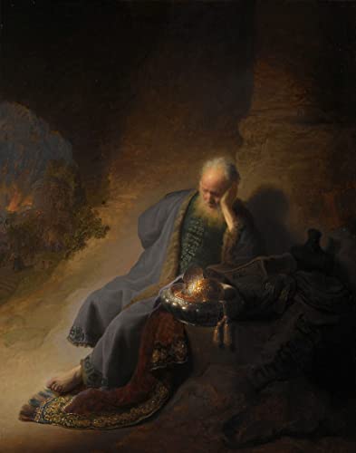 Rembrandt Jérémie pleurant Jérusalem poster toile 50x70cm tableau