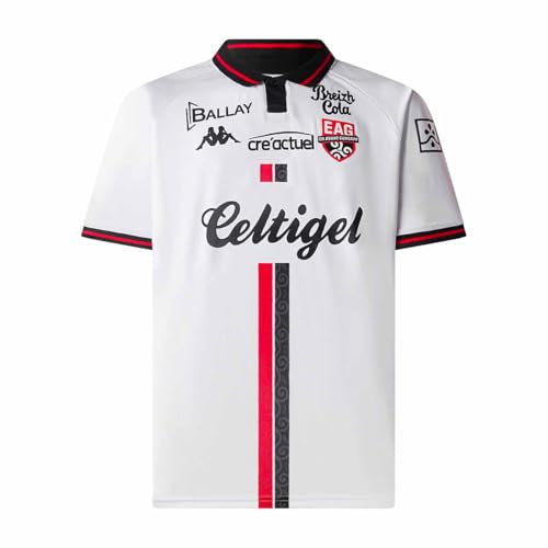 Maillot Kappa Guingamp 2026 Away blanc en taille enfant 8 ans pour le sport