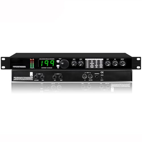 【Processore chip DSP a 4 core】 Questa macchina adotta la nuova tecnologia del processore digitale DSP, adotta input e output di fusione di analogica digitale e elaborazione bilanciata di alta qualità. Dispone di musica a livello di palcoscenico, voci e regolazioni di riverbero.