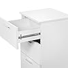 Soberine Comodino Camera da Letto con 3 Cassetti Tavolino da Notte in Legno Mobile da Letto Portaoggetti 60 x 40 x 35 cm Salvaspazio per Soggiorno Bianco/1 #5