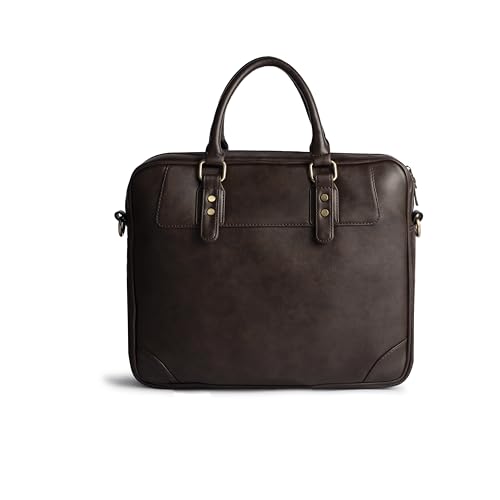 Image of Gauge Machine Messenger Bag for Men & Women - Vegan Leather Office Laptop Bag | Fits up to 16 Inch Laptop | Water-Resistant, 30L Capacity, Padded Compartment
