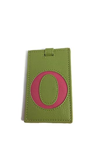 Ganz - Etiqueta de equipaje - Inicial O - Verde con O rosa