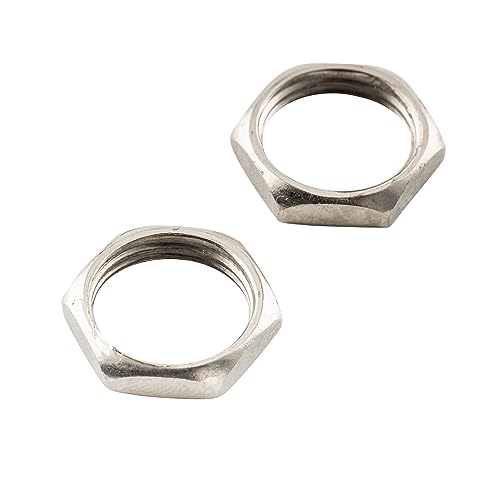 Musiclily Pro M12x1 Switch Mounting Hex Nuts for Metric LP/Box Style Pickup Selector Toggle Switch, Nickel (Set of 10) - Image 4