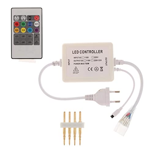Image of 20-Key LED Remote Controller for RGB Strip Light, DIY Lighting Modes, 220V- EU Plug|Home & Garden | Lamps, Lighting & Ceiling Fans | Lighting Parts & Accessories