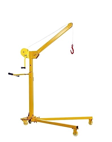 Grúa móvil con manivela plegable, grúa de elevación portátil para uso doméstico y vehículo,