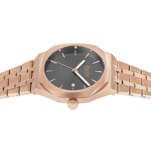 Image of Ajanta Quartz Vertex Dial Stainless Steel Date Display Watch for Men
