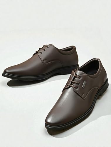 Image of Derby Shoes with Lace-Up Closure, Synthetic Upper, Airmix Sole, Black, Lightweight, Classic Formal Style for Men