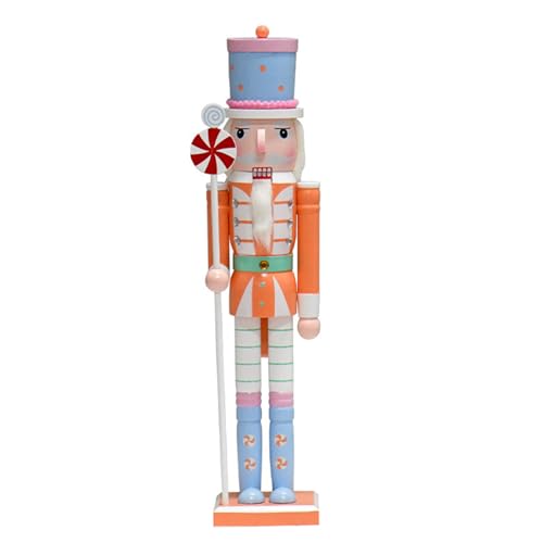 Soldat de Noël en bois macaron : décoration de table d'hiver colorée - 6