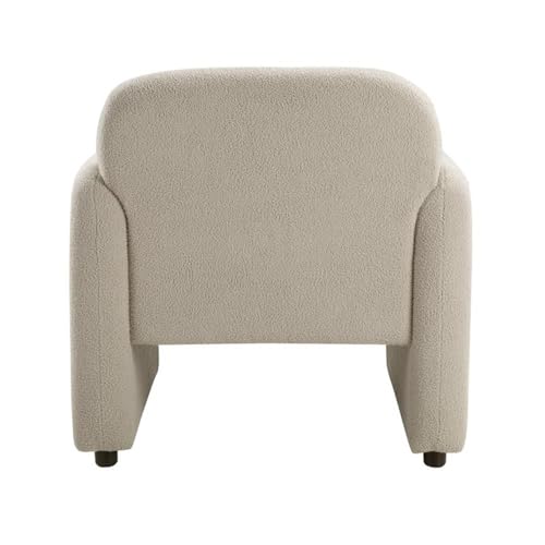 Sillón con tapizado boucle taupe textura moderna miniatura 6