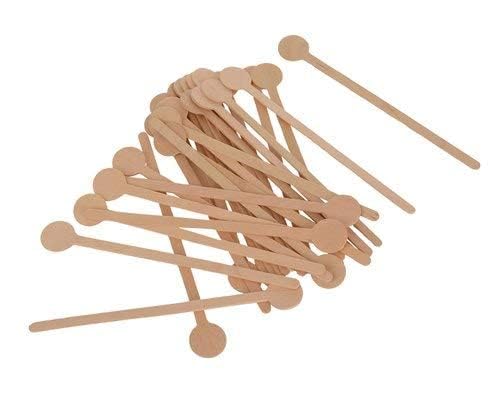 Wooden Disposable Beverage Coin Stirrer Sticks 6",Drink,Cocktail,Coffee/Tea Bamboo Stirrer for Bar,Coffee Shops,Restaurants and Cafeterias | (Pack of 25)-image-48