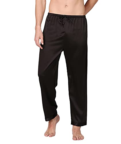 SOMTHRON Men's Satin Silk Pajama Pants Soft Comfy Long Sleep Lounge Trousers Pj Bottoms Nightwear2