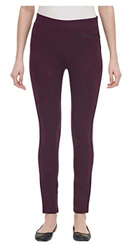 DKNY Ladies Pull-on Ponte Pant - Large Sizes - Black Gray Purple (XX-Large, Merlot)2
