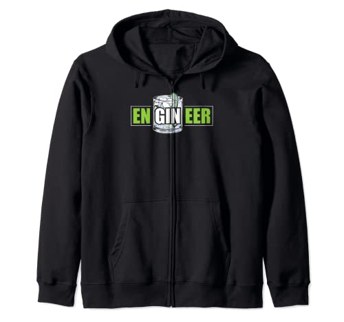 Funny Engineer | Gin Alcohol | Fiesta Humor Sudadera con Capucha