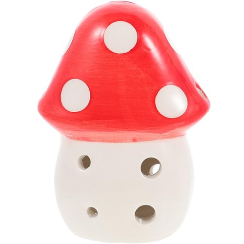 Yardwe Mushroom Ocarina Ceramic Music Instrument for Beginners and Students Lightweight Portable Classical Sound Music for Creative Play