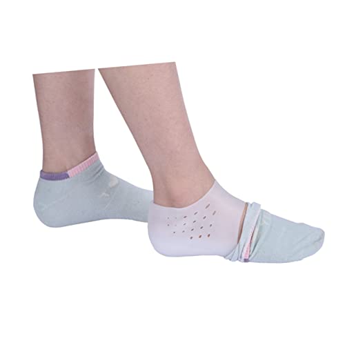 COLLBATH Protective Ankle Sleeve Heel Covers 3 Pack of Silicone Heel Socks for Blisters Cracked Heels Breathable for -Day Wear