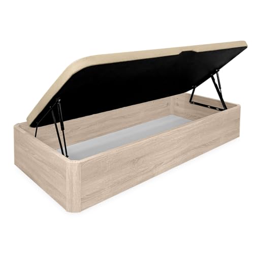 DUÉRMETE ONLINE - Canapé Abatible Lateral 105x190 cm Cambria | Gran Capacidad | Estructura Súper Reforzada | Tapa Transpirable 3D | Incluye Subida a Domicilio