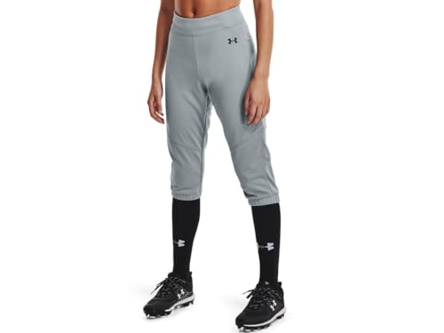 Under Armour Women's Vanish Softball Beltless Pants, Baseball Gray (075)/Black, Medium
