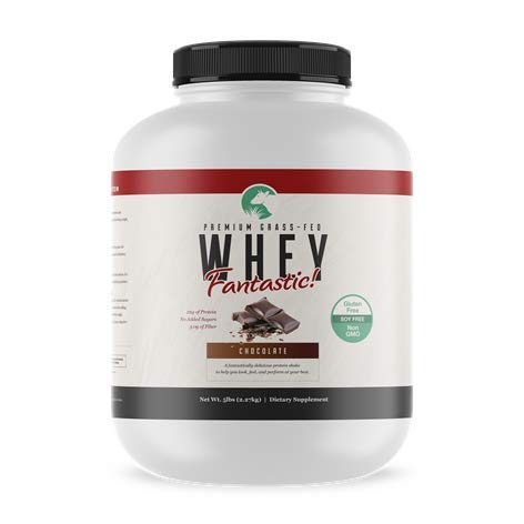 Whey Fantastic - Chocolate - Made from 100% Pure Grass Fed Whey Protein - 5lb Bulk - Optimum Blend of Undenatured Whey Isolate, Concentrate & Hydrolysate - Non-GMO, Soy & Gluten Free - 63 Servings
