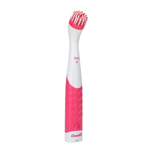 CleanRite® Cepillo Multiusos Eléctrico - Potencia 10.000 rpm | Compacto y ligero (135 g) | Dimensiones 3,7 x 3 x 28 cm | Impermeable IPX6 | Sin cable - Rosa