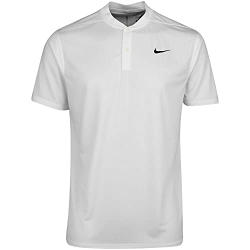 Nike Men's Nike Dri-fit Victory Blade Polo, White/Black, Large