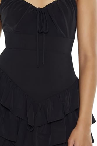 Image of Forever 21 Women's Cutout Tiered Ruffle Mini Dress