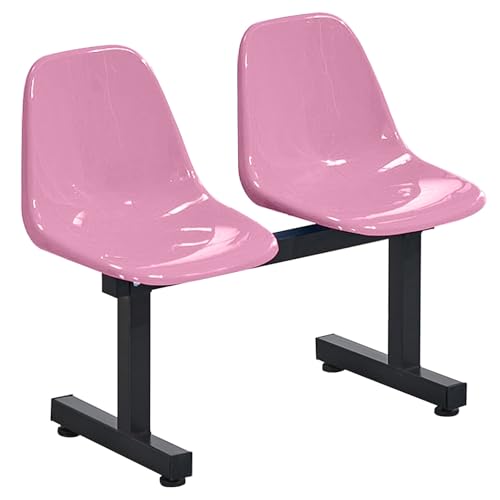 SFSLBFB Red Waiting Room Chair Indoor/Outdoor 2-Seat Stadium Bench Plastic Reception Seating for Clinics Airports Hospitals Barbers Schools reliable & Comfortable Design